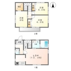 ル・クレール南田宮の物件間取画像